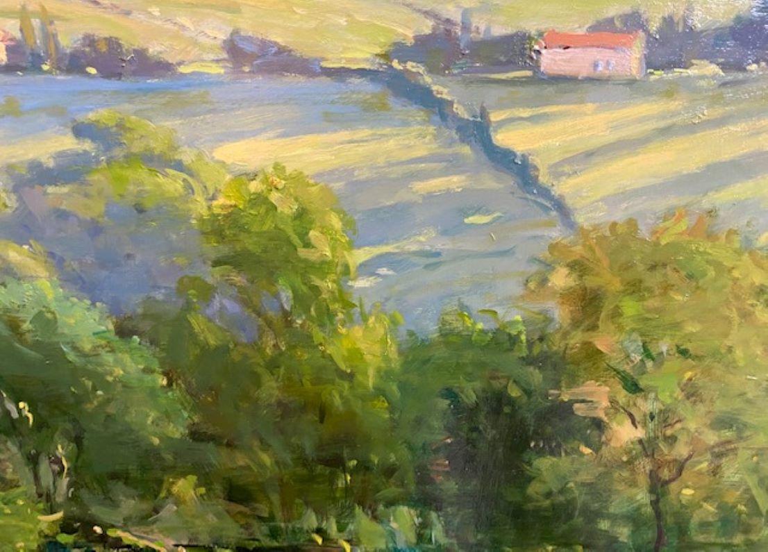 Morning Vineyard, Provence, original 24x30 French impressionist landscape 1