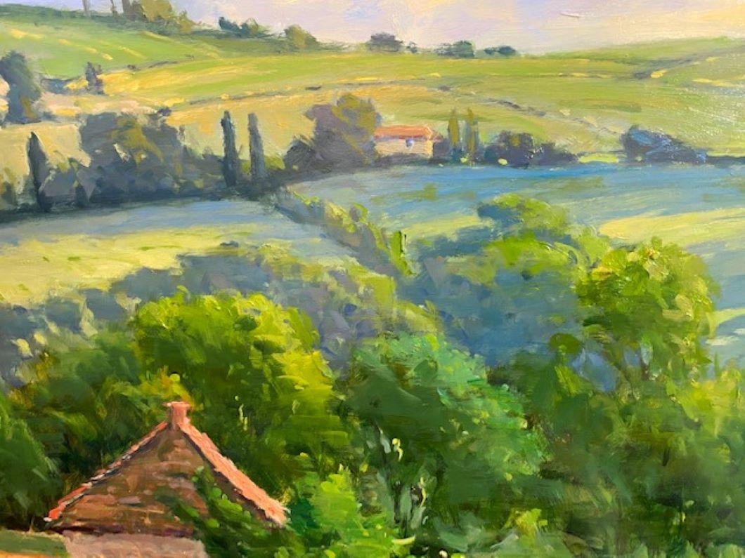 Morning Vineyard, Provence, original 24x30 French impressionist landscape 2