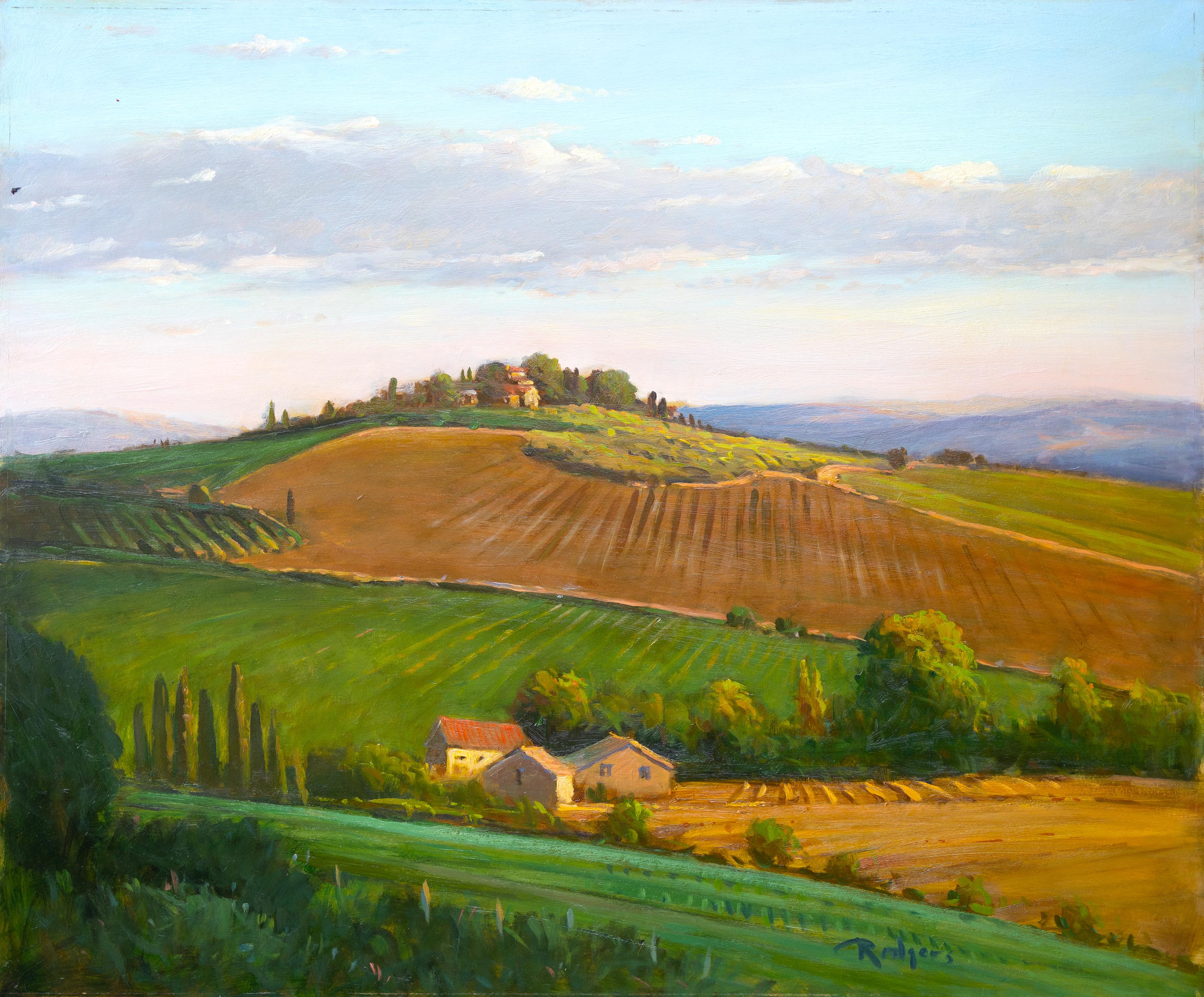 Jim Rodgers Landscape Painting - Ruffino Vineyards in Chianti