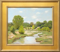 Paysage pastoral vert d'été "Texas Creek"