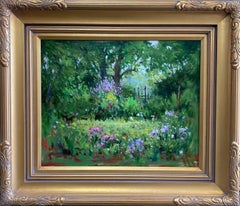 The Garden Gate, Summer, original impressionist garden landscape
