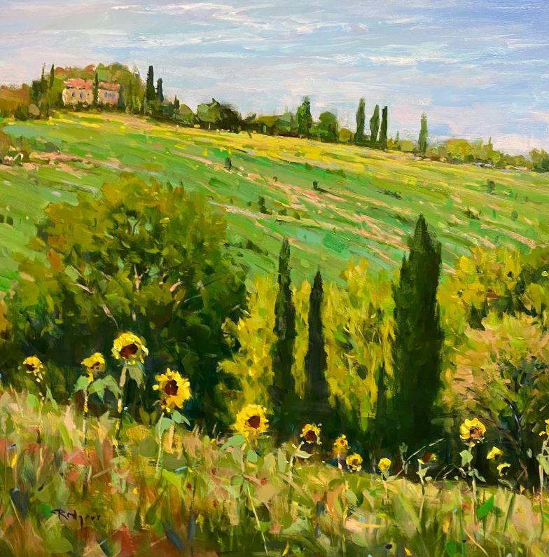 When life calls you back to Tuscany, set in the rolling green hills the sun's glow feels spiritual and nourishing and you've only just arrived!  The cypress trees set many property lines while others are defined by hand laid stone walls, others by