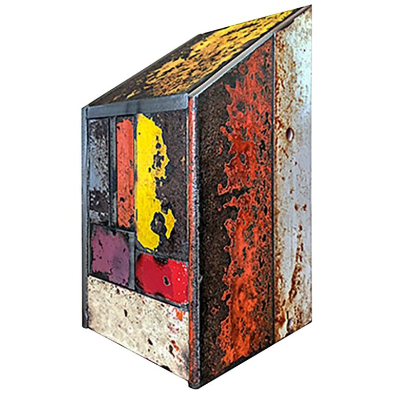 Jim Rose Barn House Structure, Welded Steel Object Made with Salvaged Steel