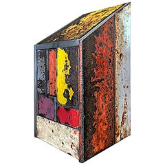 Jim Rose Barn House Structure, Welded Steel Object Made with Salvaged Steel