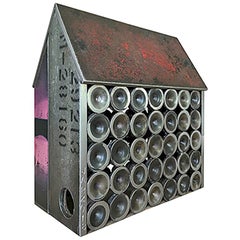 Jim Rose Barn House Structure, Welded Steel Object Made with Salvaged Steel