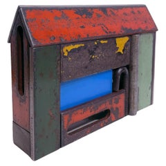 Jim Rose Barn House Structure, Welded Steel Sculpture Made with Salvaged Steel
