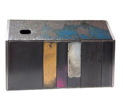 Jim Rose Barn House Struktur des Scheunenhauses, Skulptur aus geschweißtem Stahl mit geborgenem Stahl