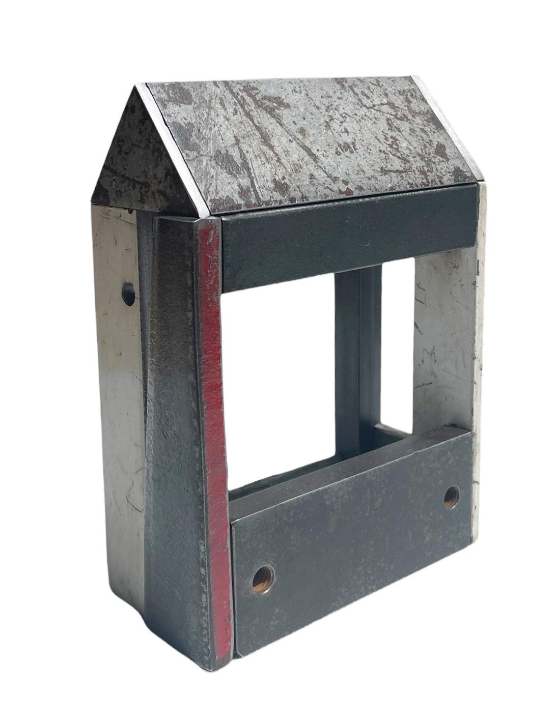 American Jim Rose Barn House Structure, Welded Steel Sculpture Made with Salvaged Steel