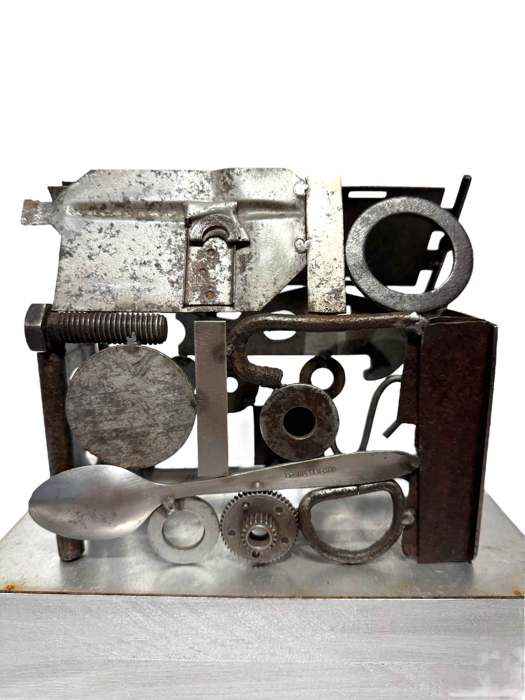 Welded Jim Rose - Construct No. 03, Salvaged Steel and Aluminum Industrial Objects For Sale