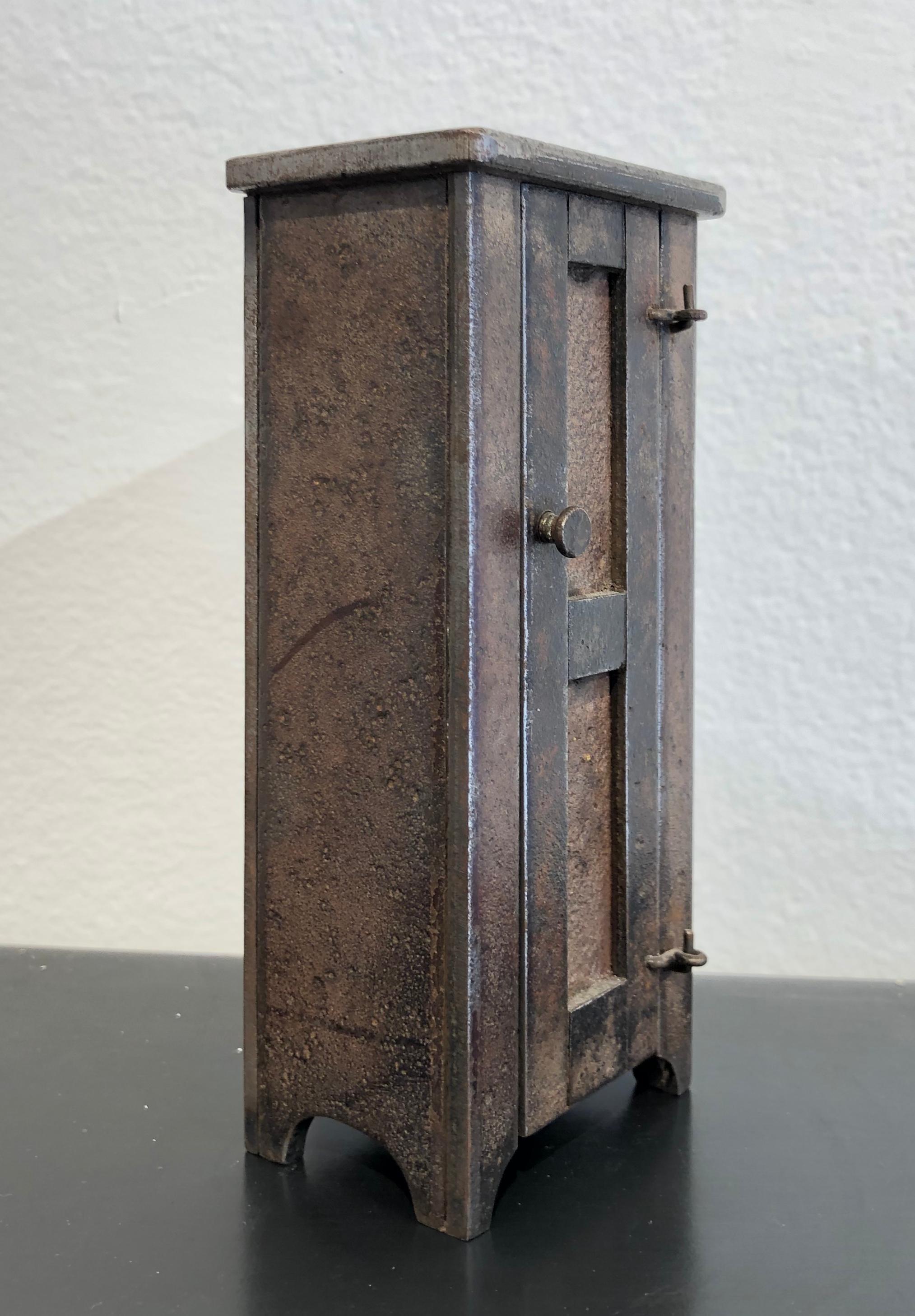 Folk Art Jim Rose Legacy Collection - One Door Shaker Inspired Steel Cupboard-Miniature