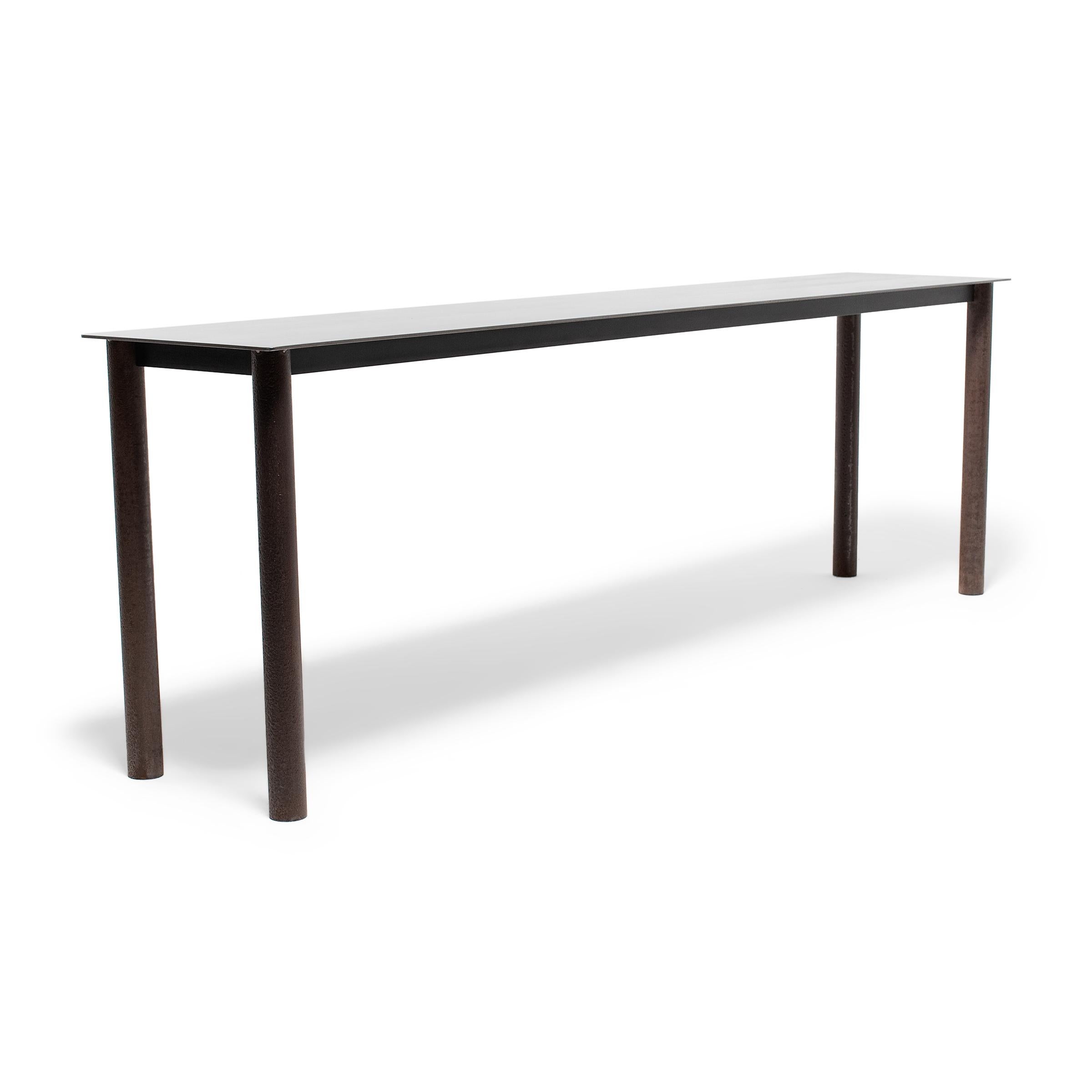 Industrial Jim Rose Ming Steel Console Table