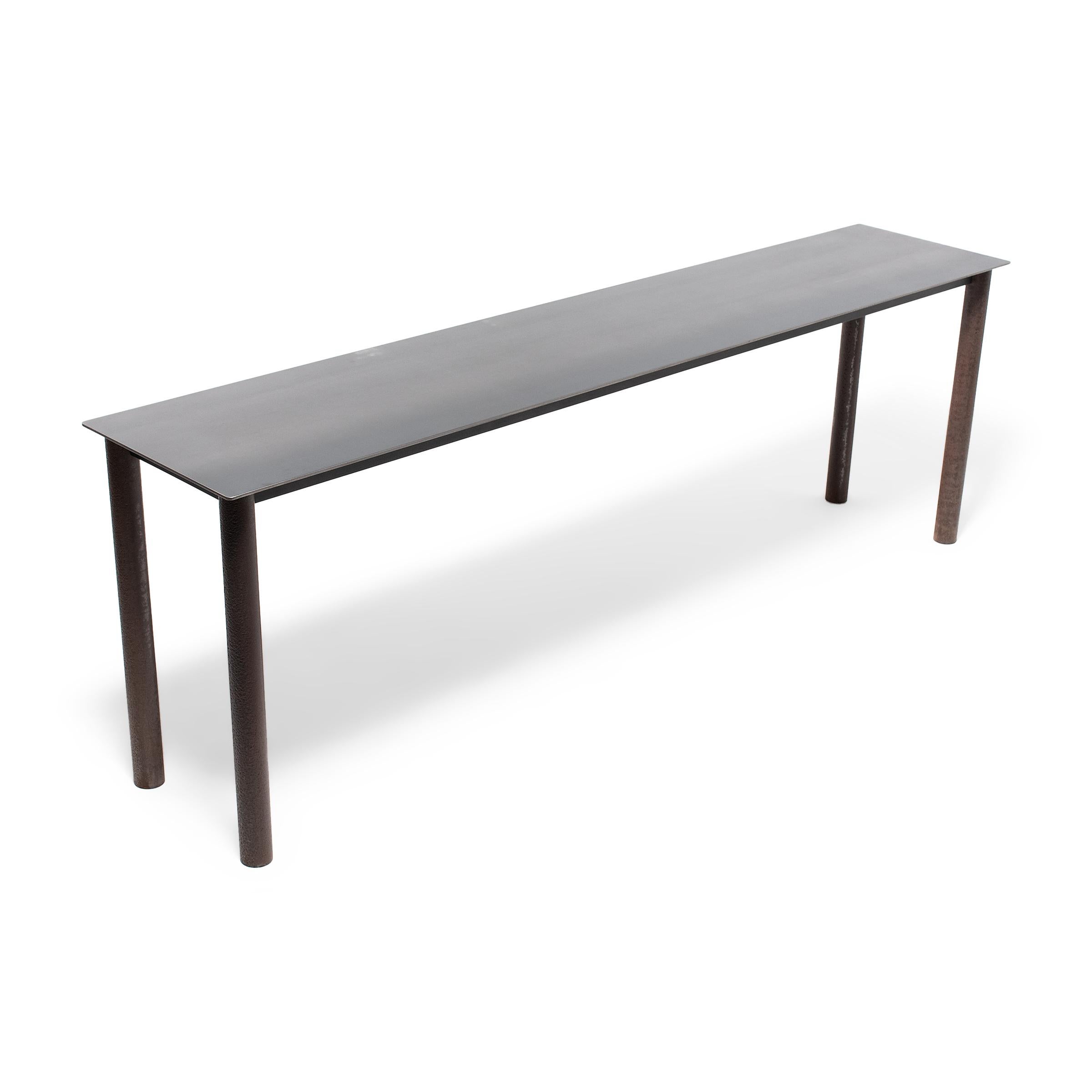 American Jim Rose Ming Steel Console Table