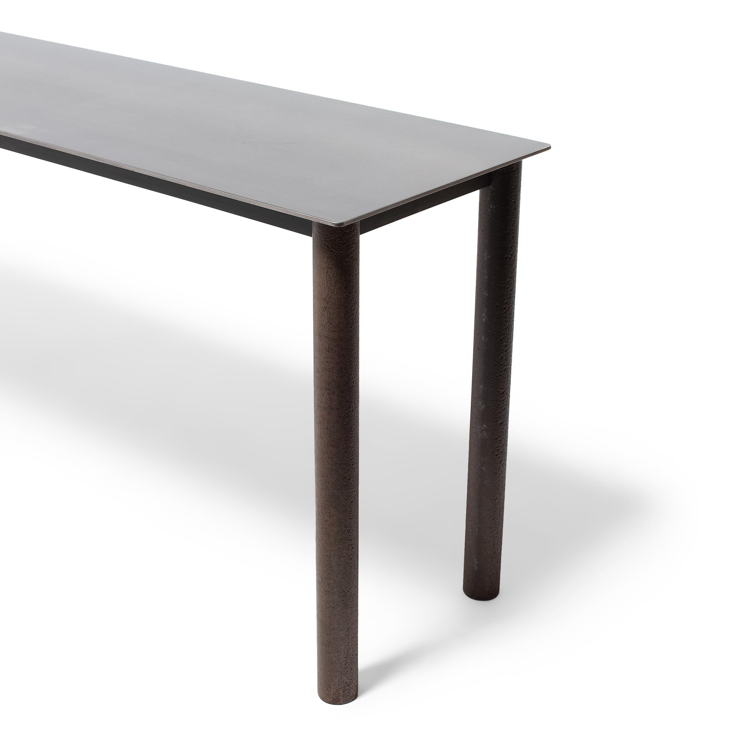 Contemporary Jim Rose Ming Steel Console Table