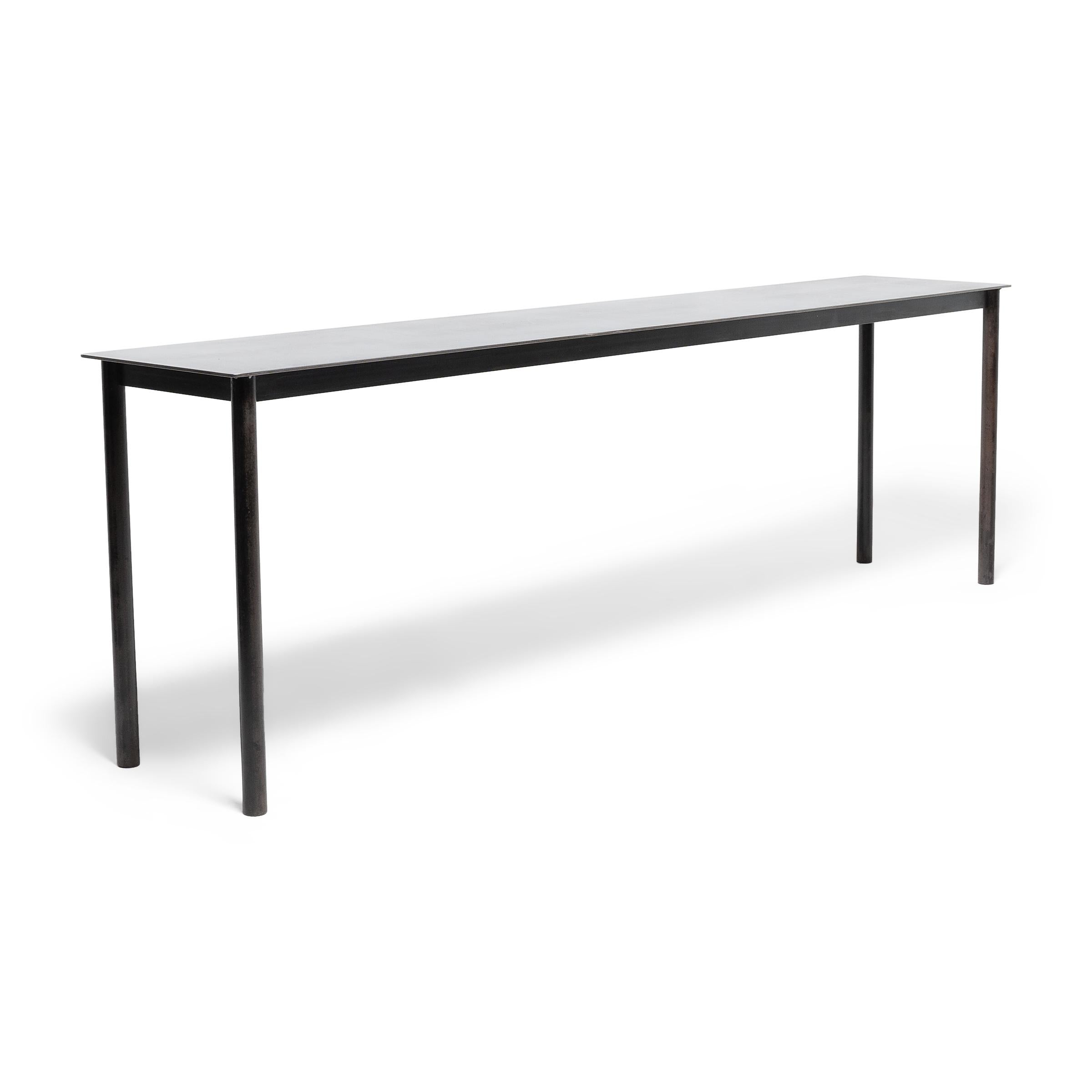 Industrial Jim Rose Ming Steel Offering Table For Sale