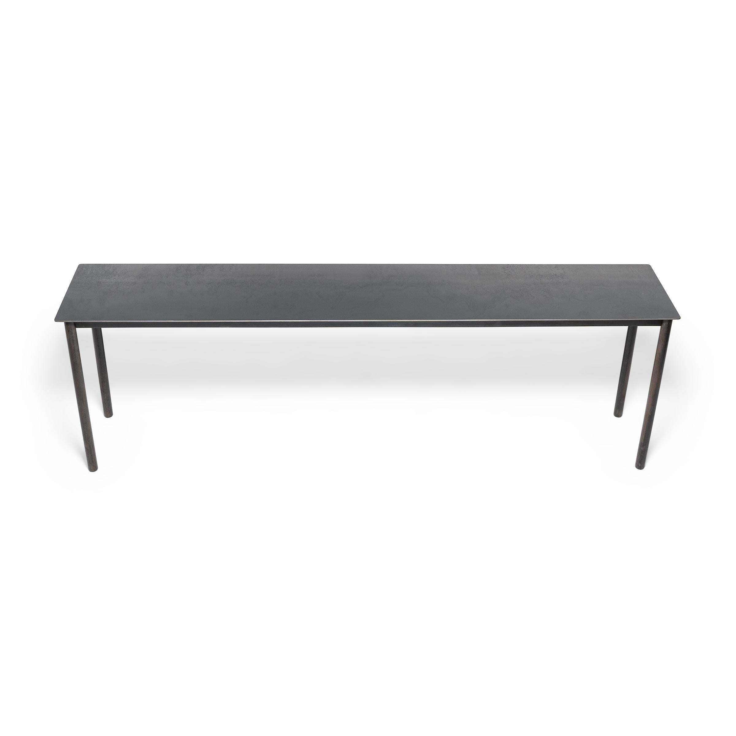 American Jim Rose Ming Steel Offering Table For Sale