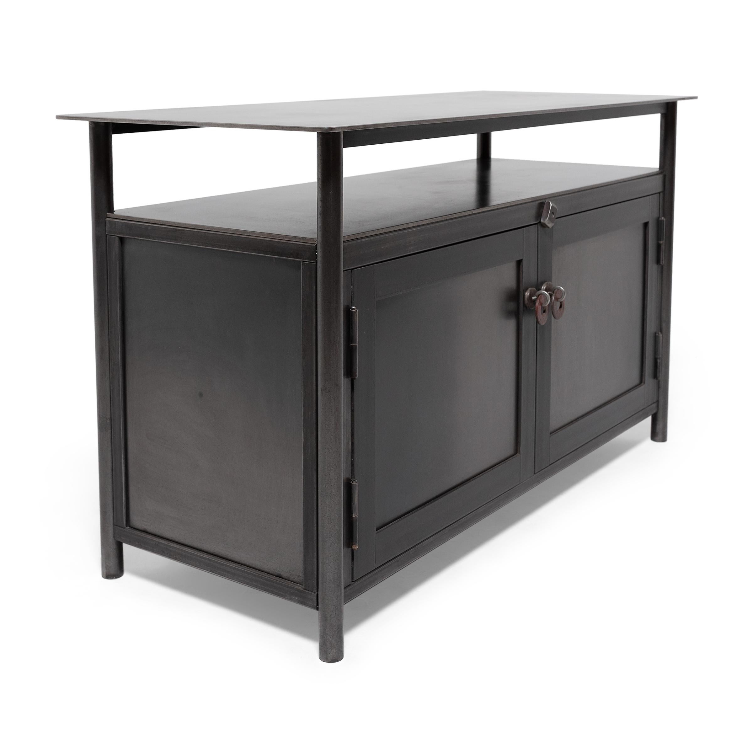 Created exclusively for PAGODA RED, the Ming Steel Collection by artist Jim Rose forges a connection between Shaker minimalism and the simplified lines and austere aesthetic of Ming-dynasty furniture. The culmination of years of studying the