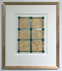 A New Year, Promises & Hopes, Graphic Collage, Vintage Ephemera, Matted, Framed