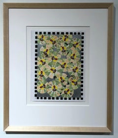 Its Raining Green Tea, Lottery & Raisins, Vintage Ephemera, Matted and Framed