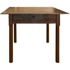 Collection Jim Rose Legacy - Table d'appoint à un tiroir avec plateau en planches, meuble en acier