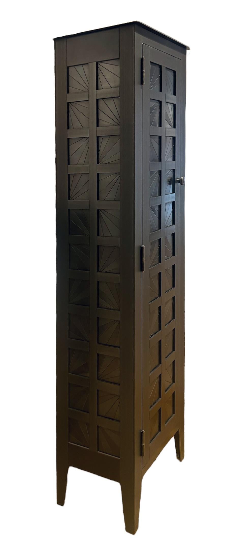 Jim Rose - Grand placard à patchwork original à une porte, motif monochrome Neuf - En vente à Chicago, IL