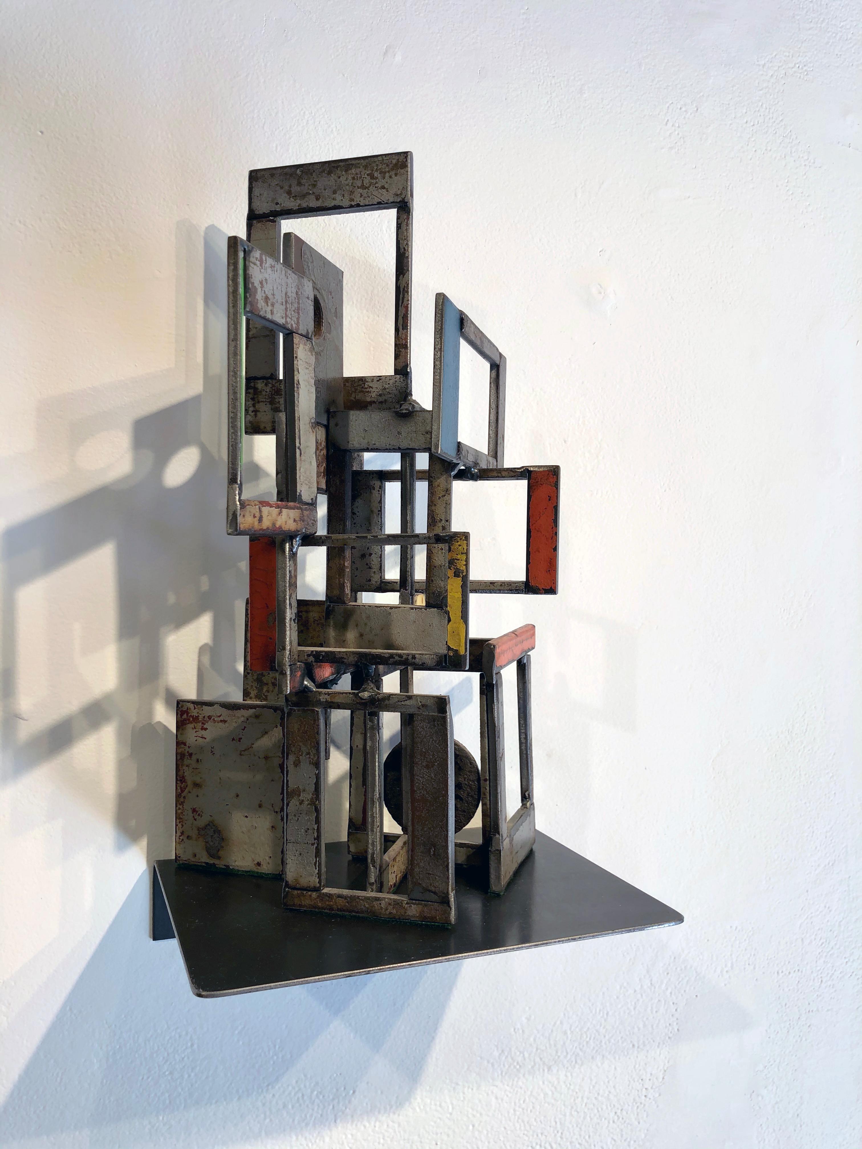 Object 1978, Steel Structure, Welded Sculptural Object Made w/ Salvaged Steel - Contemporary Sculpture by Jim Rose