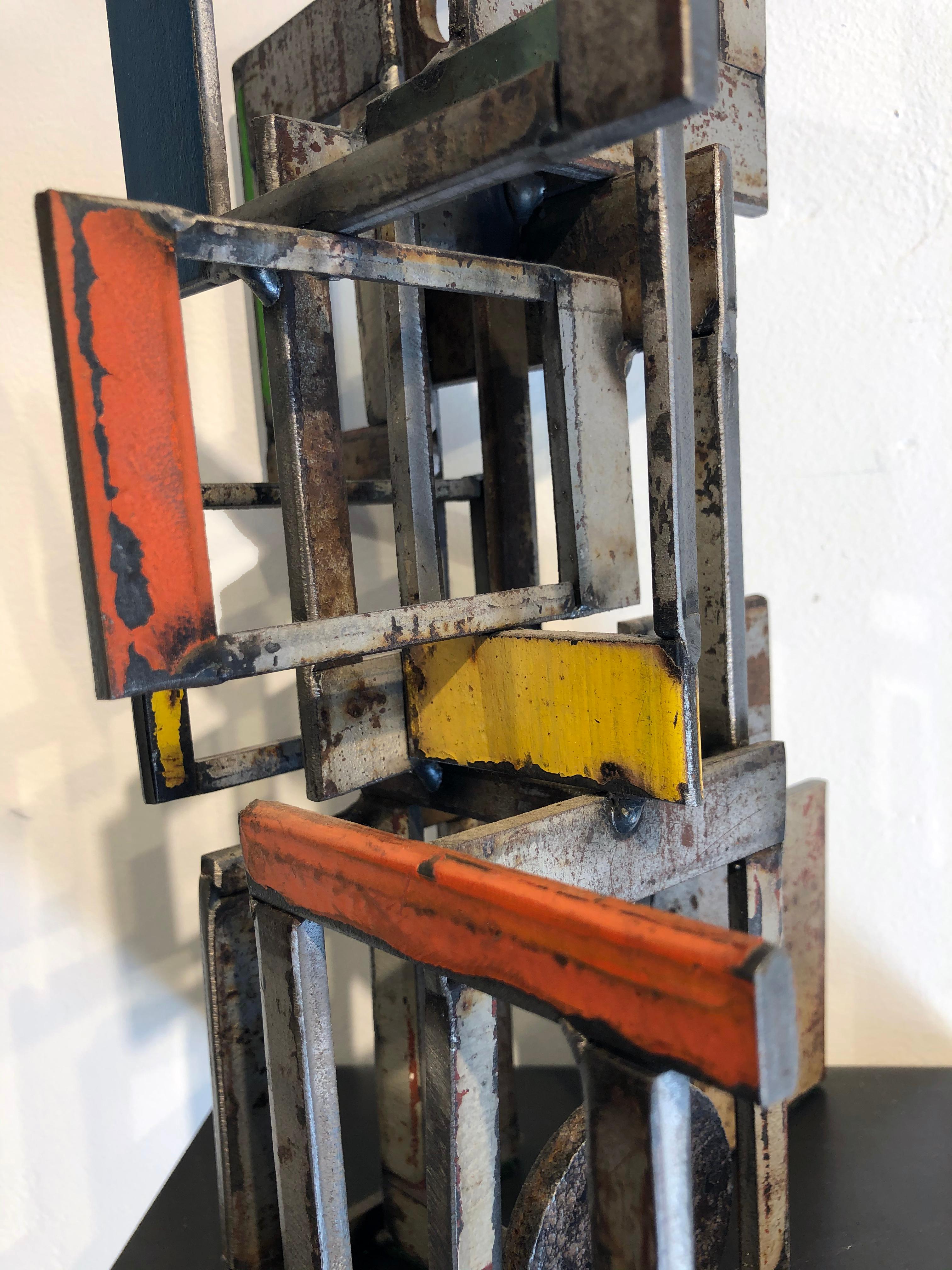 Object 1978, Steel Structure, Welded Sculptural Object Made w/ Salvaged Steel 3