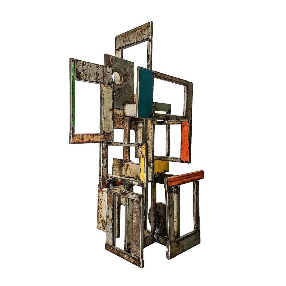 Object 1978, Steel Structure, Welded Sculptural Object Made w/ Salvaged Steel - Sculpture by Jim Rose