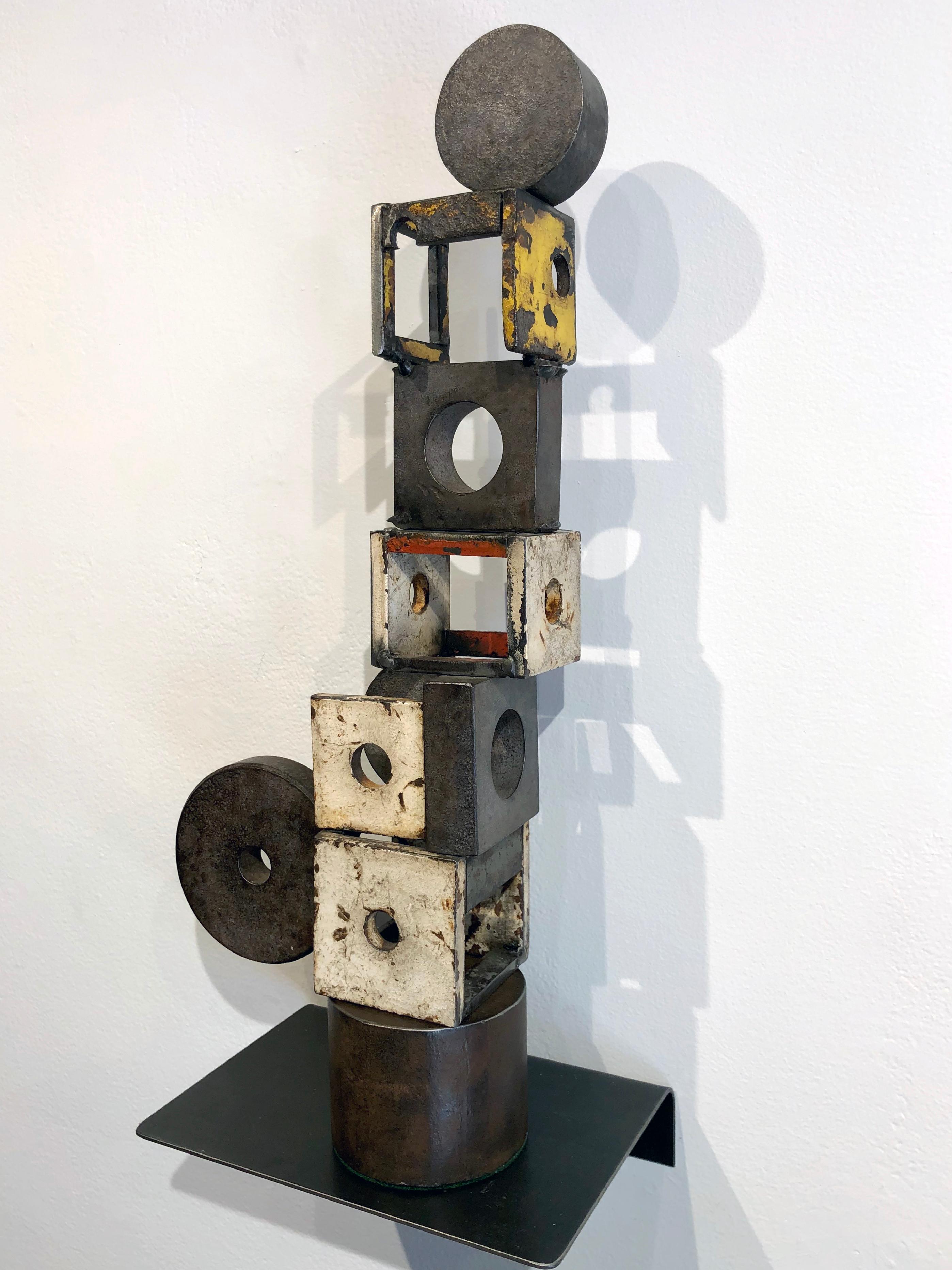 Object 1983, Steel Structure, Welded Sculptural Object Made w/ Salvaged Steel - Contemporary Sculpture by Jim Rose