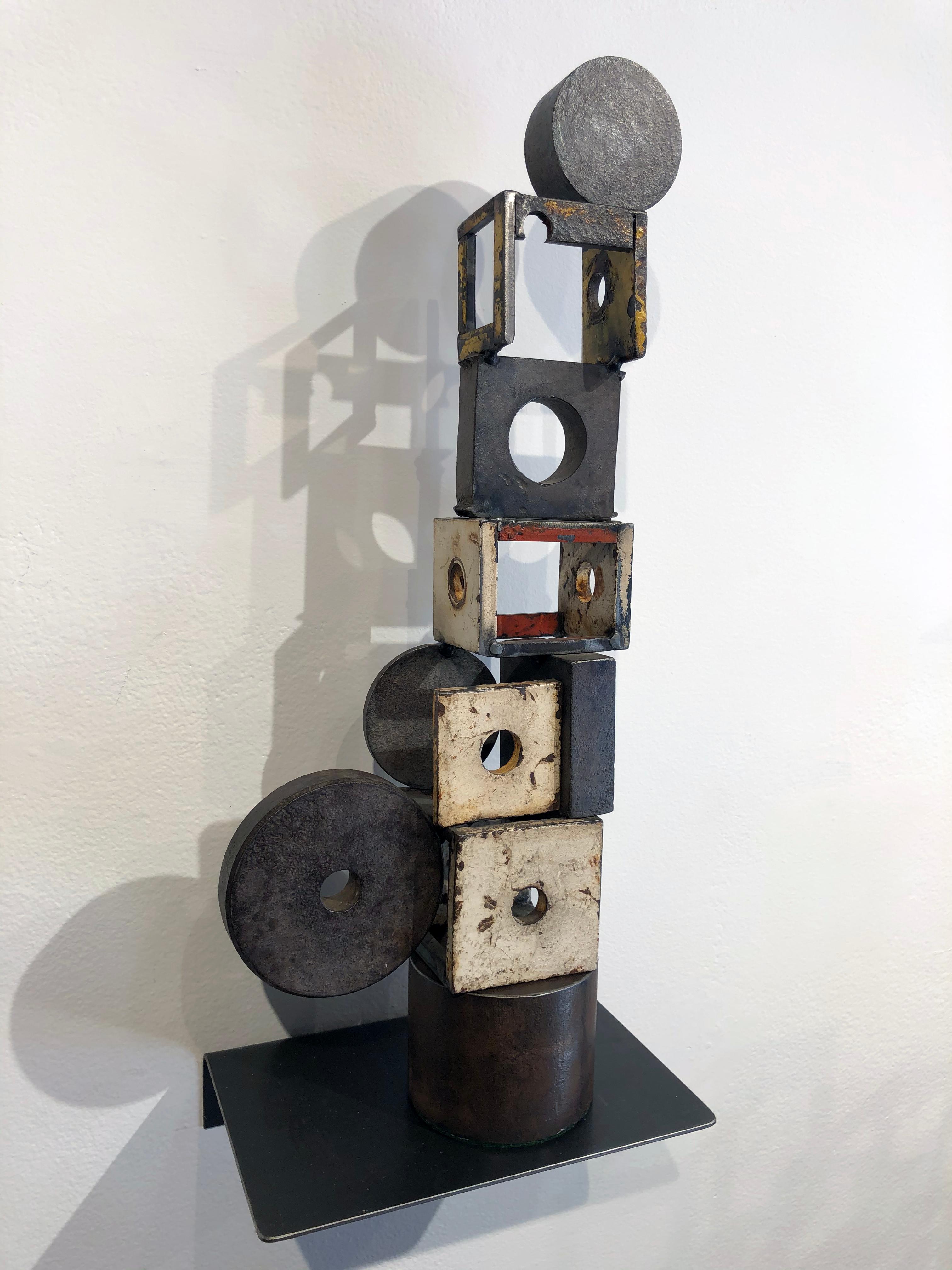 Object 1983, Steel Structure, Welded Sculptural Object Made w/ Salvaged Steel - Contemporary Sculpture by Jim Rose