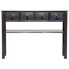Used Jim Rose Steel Four-Drawer Table