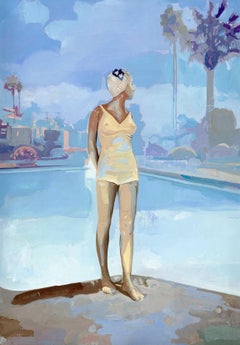 Bathing Cap von Jim Salvati, Ölgemälde des Realismus, 2016