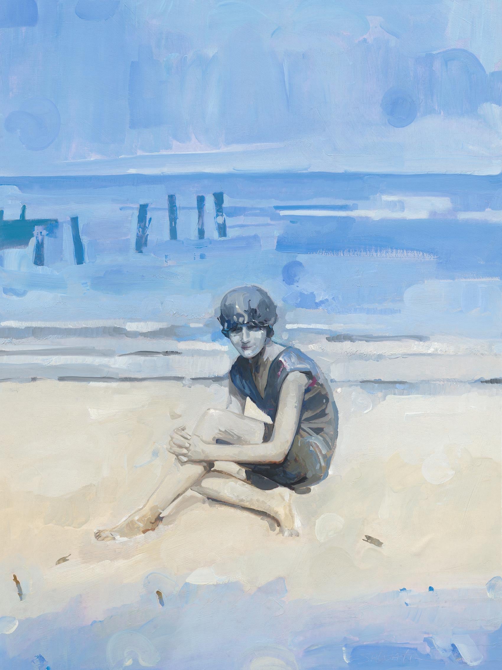 Öl auf Leinwand

"Summertime" ist Jim Salvatis Vision eines klassischen Sommers an der Küste. Salvatis realistische Herangehensweise an eine Szene - in der Regel mit einer einsamen Figur - vermittelt eher eine Momentaufnahme eines emotionalen