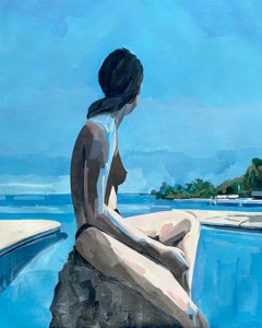 Sunscreen by Jim Salvati, Contemporary Realism, Oil Painting, 2020