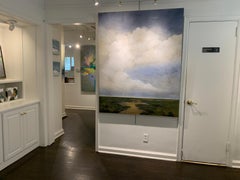 Edge of Day by Jim Seitz, Large Vertical Minimalist Landscape Painting