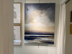 Evening Delight by Jim Seitz 2021, Large Vertical Minimalist Landscape Painting