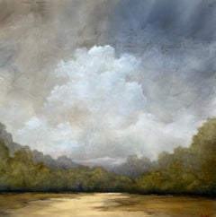 Tomorrow's Gift by Jim Seitz, Large Acrylic and Gold Leaf Landscape Painting