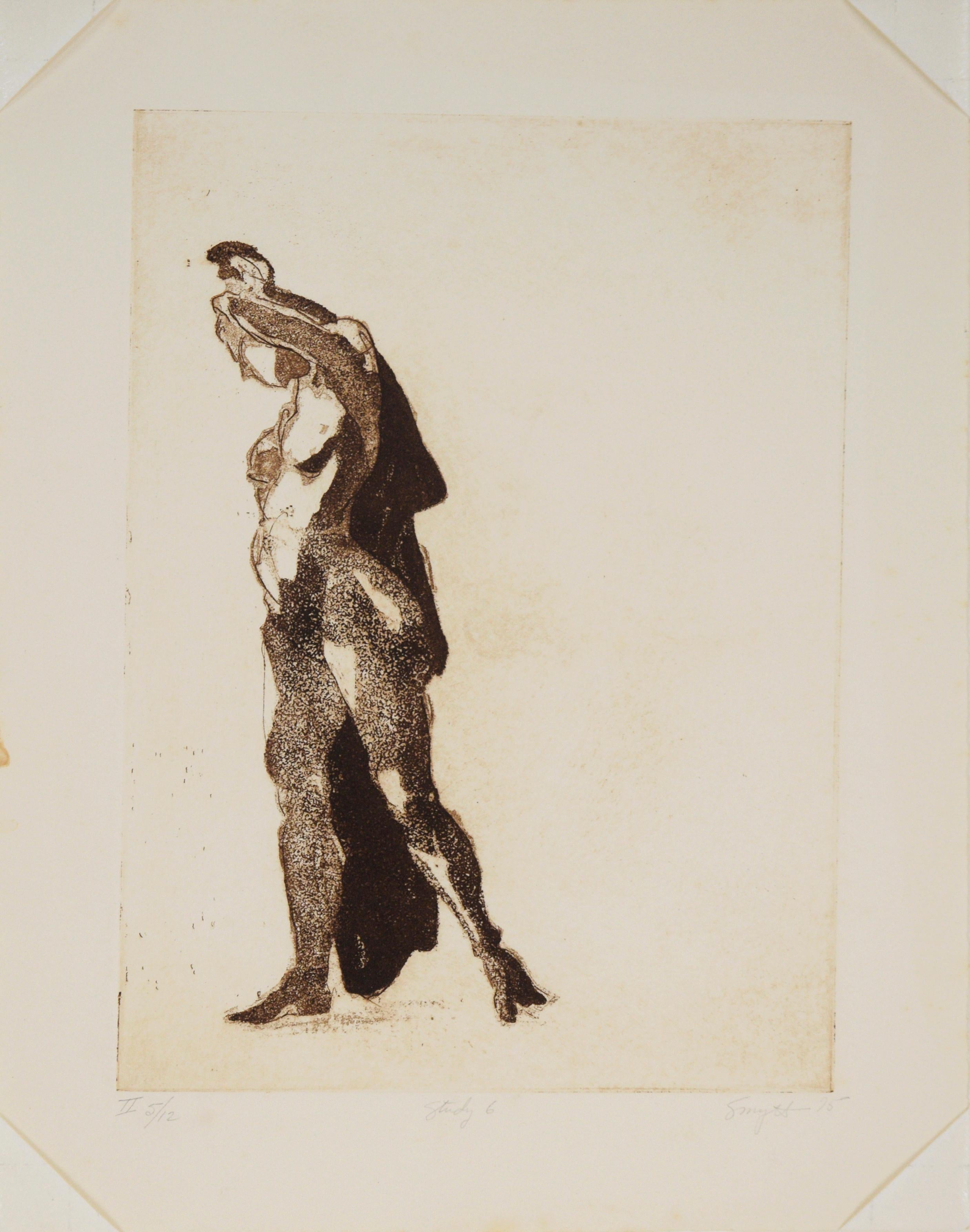 „Study 6“ - 1975 Figurative Lithographie auf Papier – Print von Jim Smyth