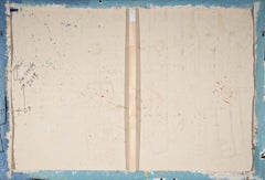 "Untitled" opera a tecnica mista dell'artista Jim Stella su tela avvolta in galleria