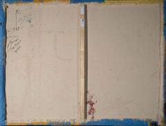 "Untitled" opera a tecnica mista dell'artista Jim Stella su tela avvolta in galleria