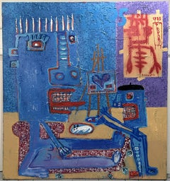 Jim Stella 2012 Large Painting Mixed Media