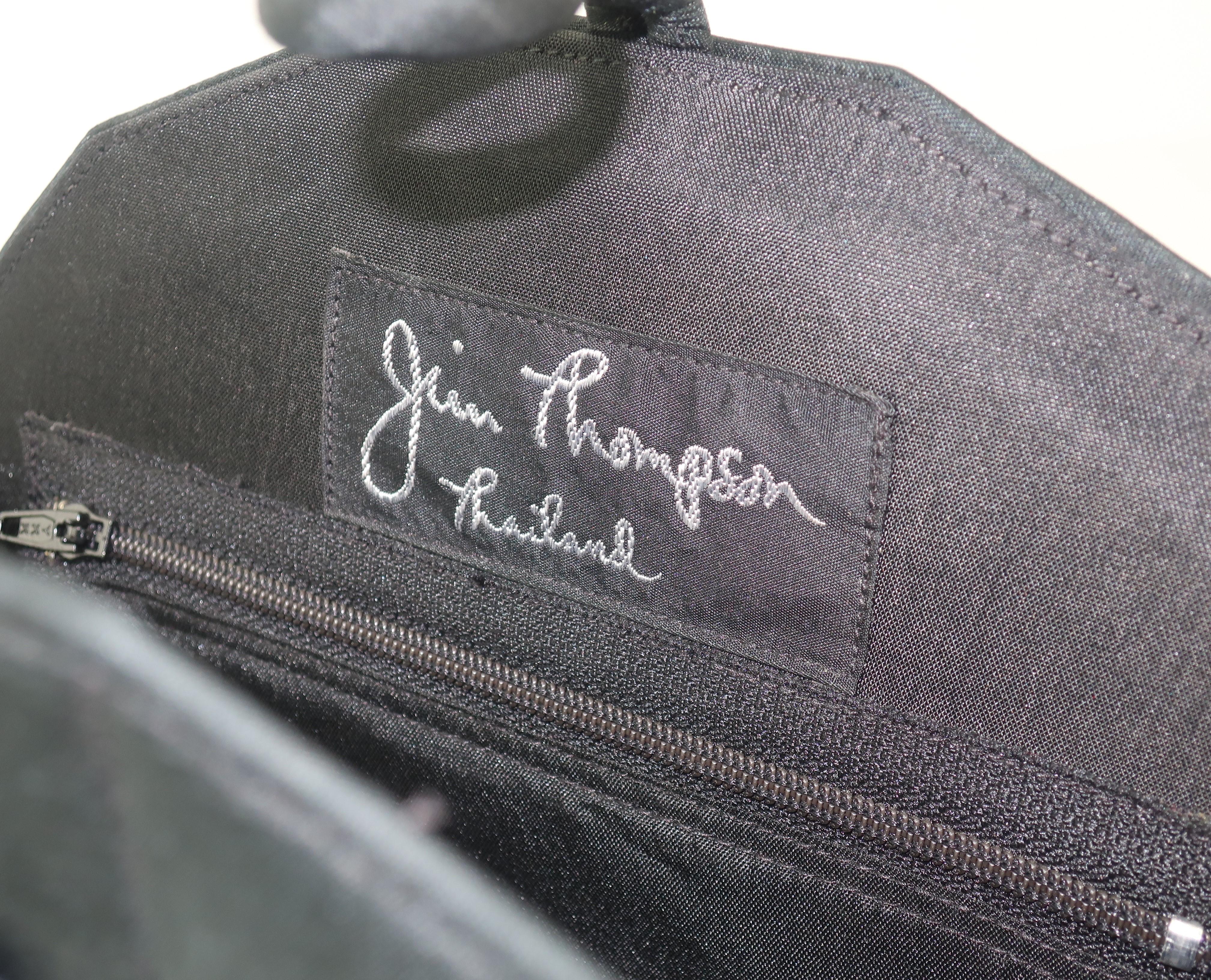 Jim Thompson Black Thai Silk Handbag 4