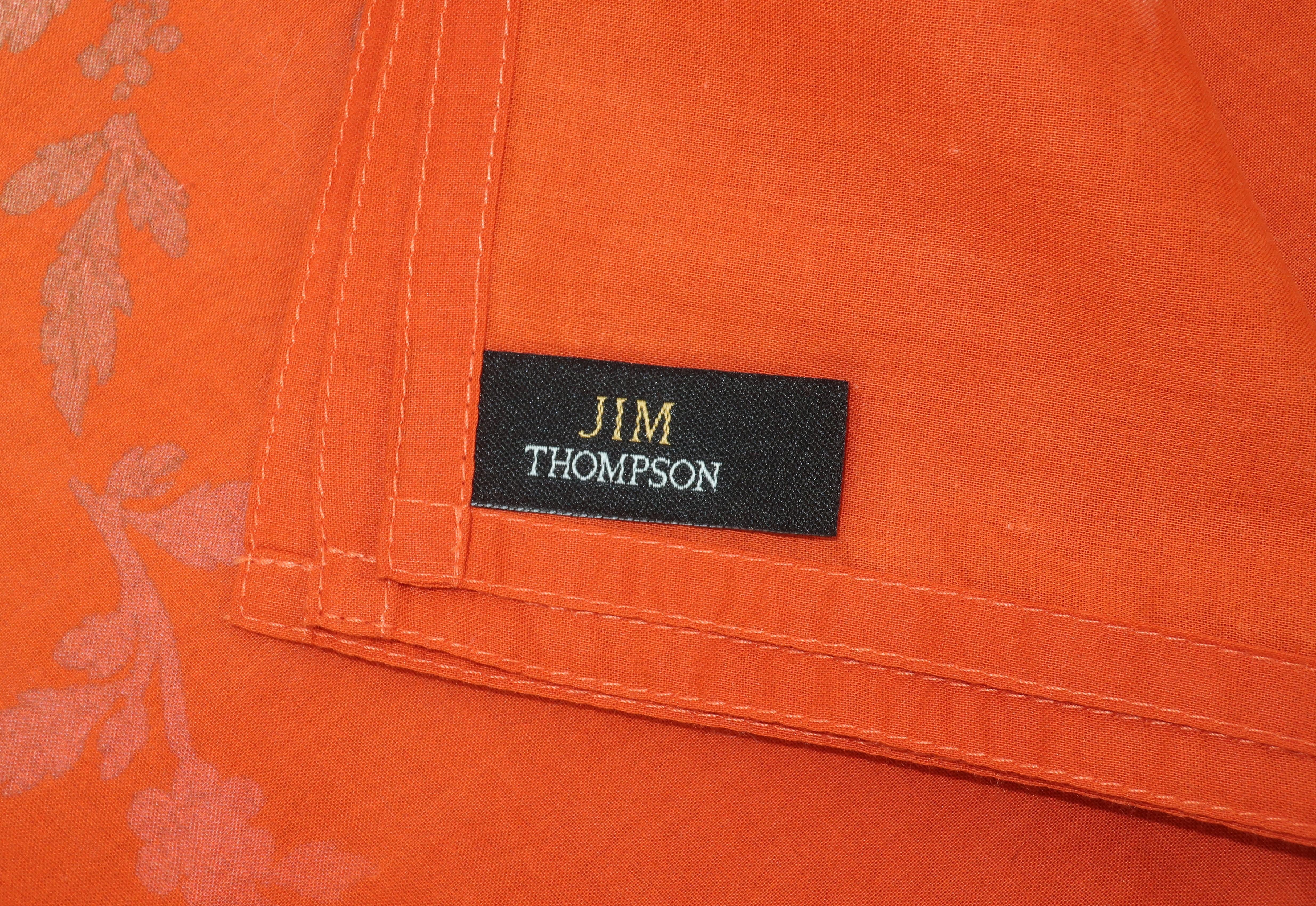 Jim Thompson Large Sarong Size Thai Cotton Scarf Wrap In Good Condition For Sale In Atlanta, GA