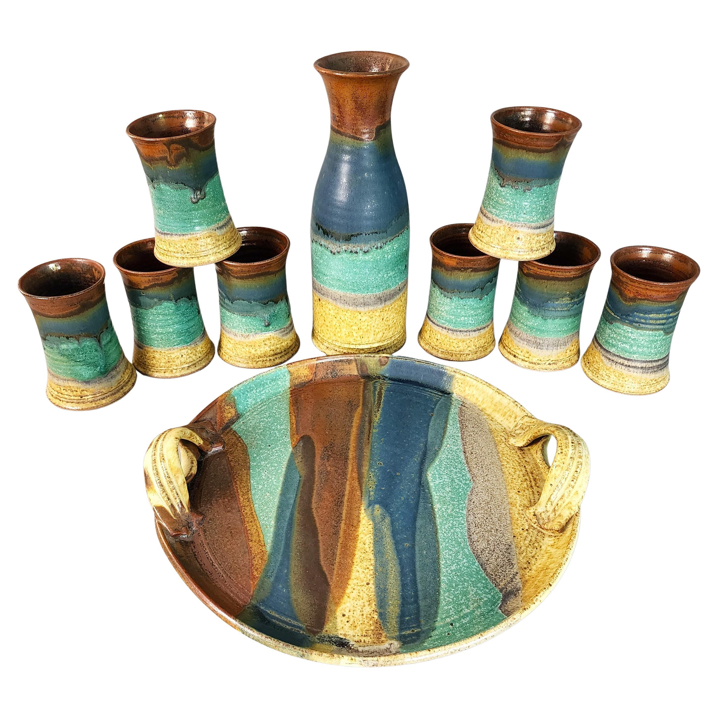 Jim Ulmer Stoneware Drink Serving Set