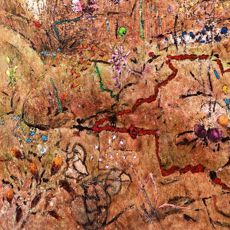 Fault Lines - Brown Landscape Painting by Jim Waid