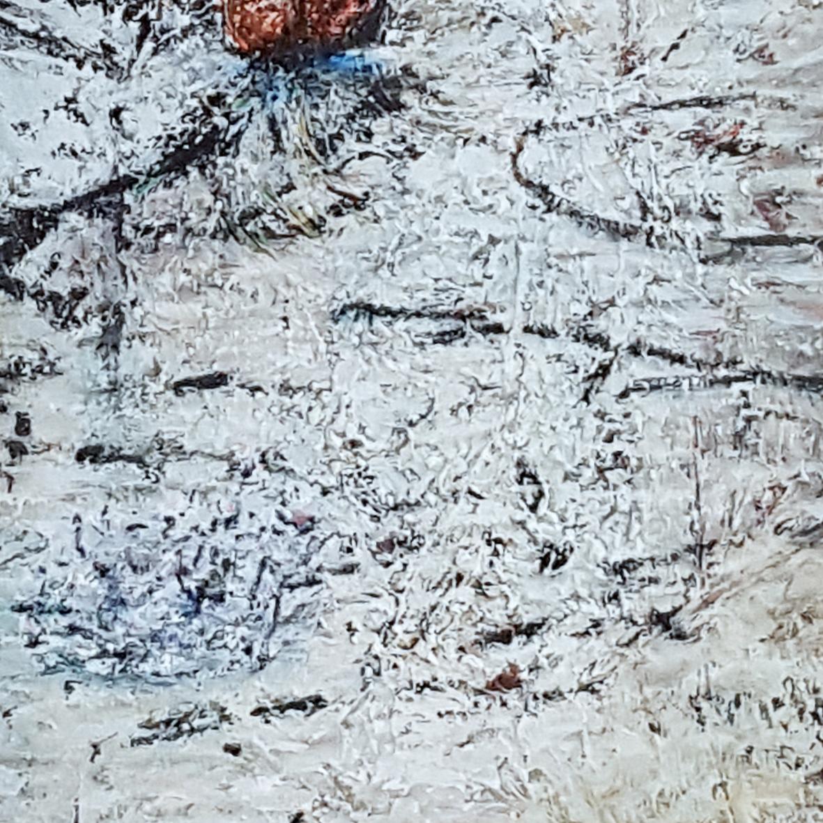 Frozen Pond - Abstract Impressionist Painting by Jim Waid