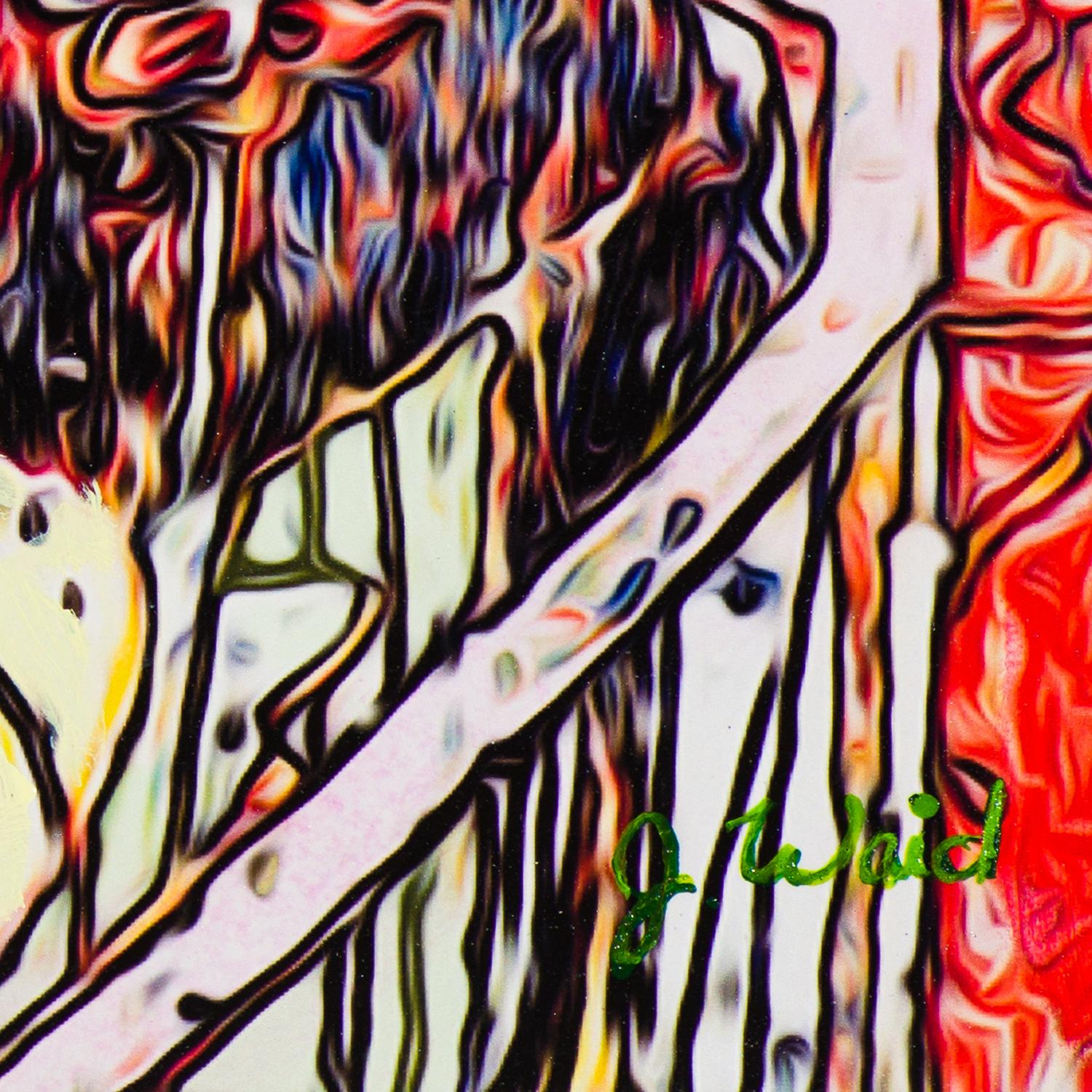 Glifo #1 - Abstract Painting Beige di Jim Waid