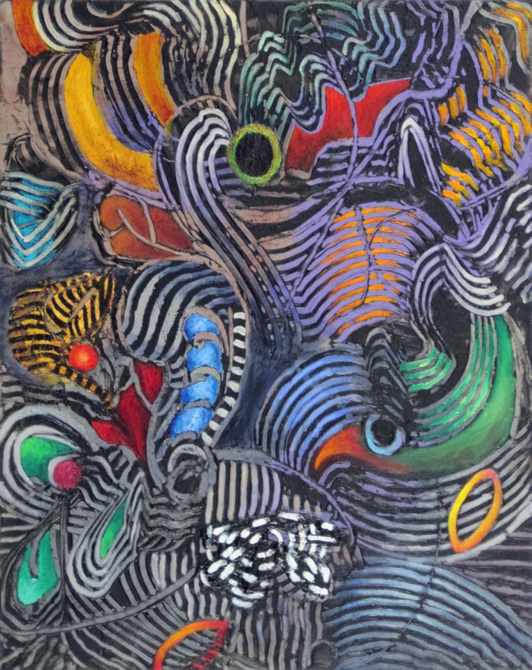 Parrot Bold Tropical Colors And Patterns Abstract Painting