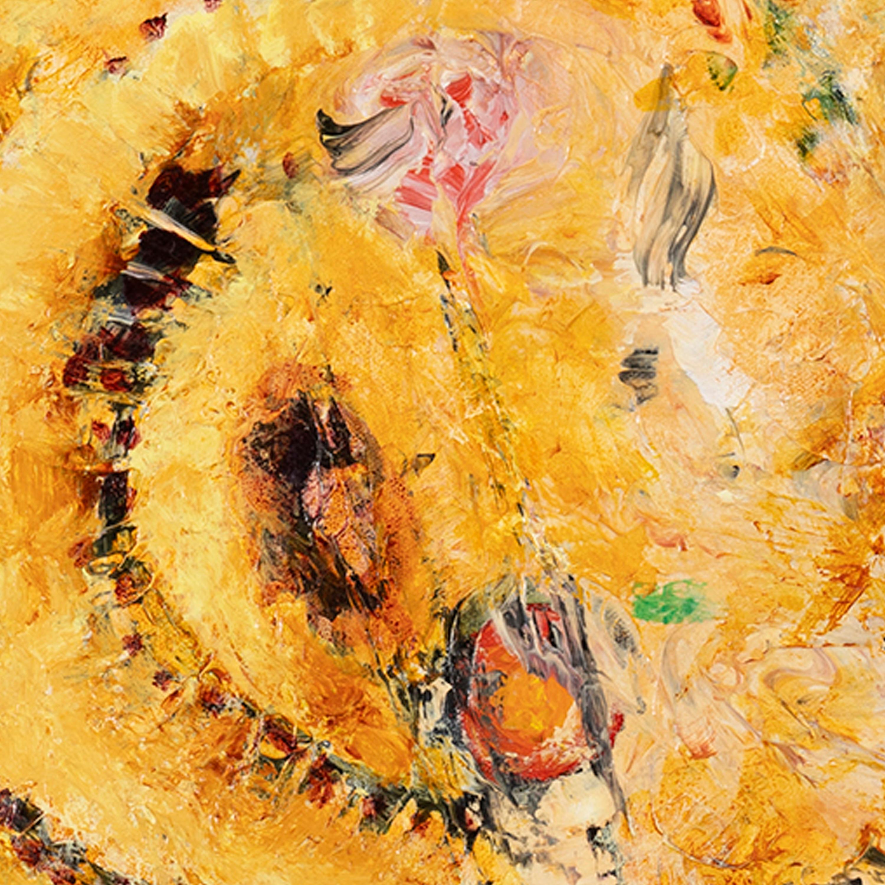 EL SOL ME HACE FELIZ - Landscape Painting Naranja de Jim Waid