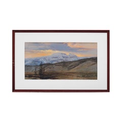 Naturalistic Pastel Blue Toned Grand Teton National Park Mountain Landscape