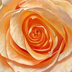 "Mandala for Love" - floral painting - stripes - realism - Georgia O'Keeffe